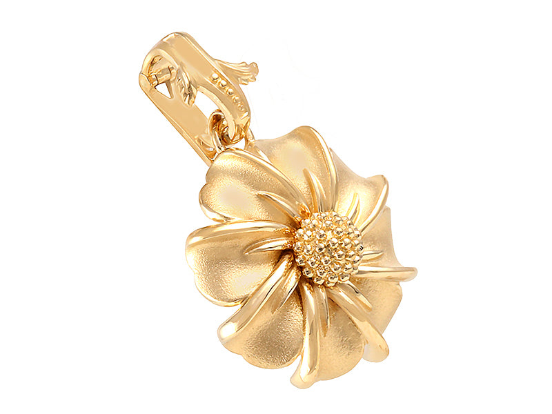 22K Yellow Gold Daisy Flower Pendant