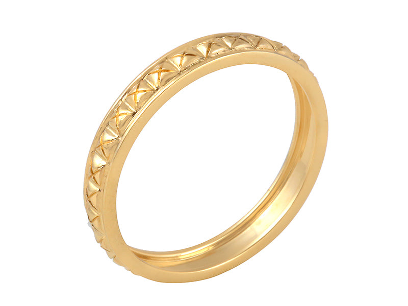 22K Yellow Gold Golden Lace Stack/Wedding Band Ring