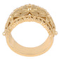 22K Yellow Gold Flower Cut-out Cigar Ring