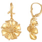 22K Yellow Gold Daisy Flower Earrings