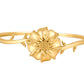 22K Yellow Gold Daisy Flower Hinged Bangle
