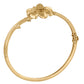 22K Yellow Gold Daisy Flower Hinged Bangle
