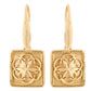 22K Yellow Gold Rectangular Earrings