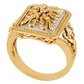 22K Two-Tone Gold Fleur De Lis Ring