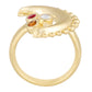 22K Yellow Gold Gemstone Moon Ring