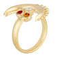 22K Yellow Gold Gemstone Moon Ring